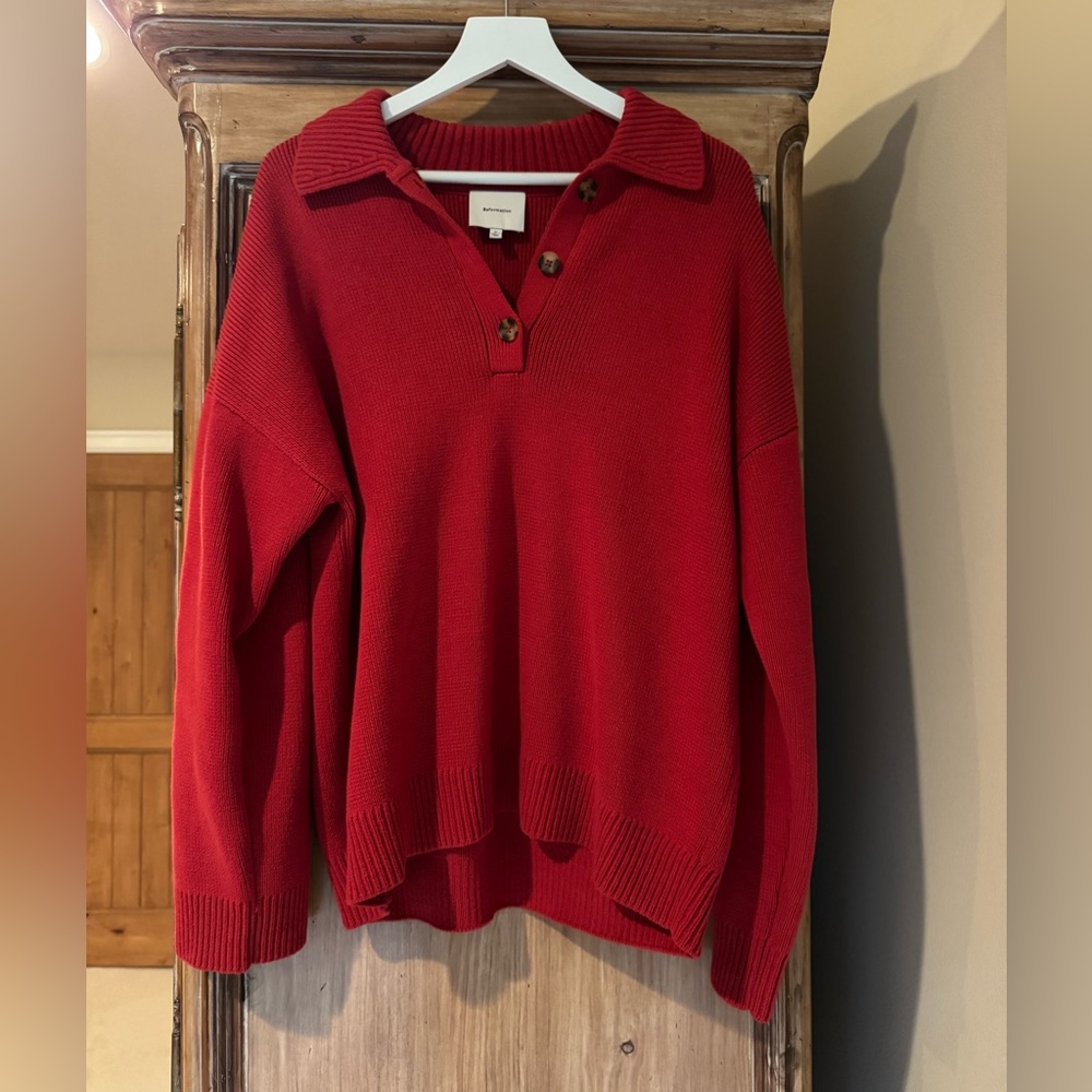 Reformation Red Sweater